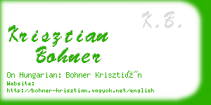 krisztian bohner business card